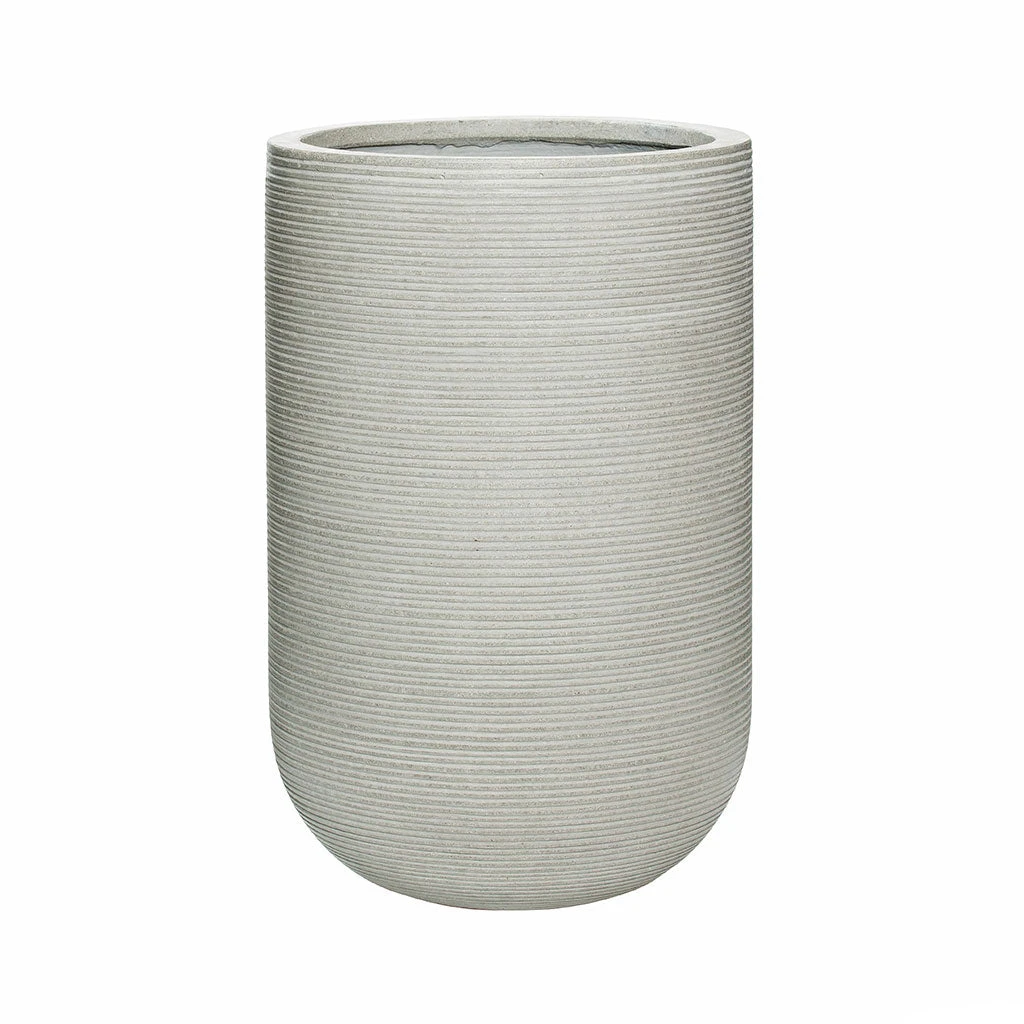 Cody Ridged Tall Planter - Cement 8 Cody Ridged Tall Planter - Cement - Image 6
