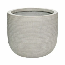 Cody Ridged Plant Pot - Cement