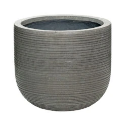 Cody Ridged Plant Pot - Dark Grey -Hortology Plants Shop 6FSTRIGD6