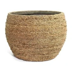 Abby Plant Pot - Straw Grass -Hortology Plants Shop Abby Plant Pot Straw Grass 40cm