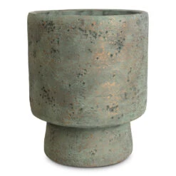 Aily Plant Pot - Grey Teal -Hortology Plants Shop Aily Pot Grey Teal 19x23cm