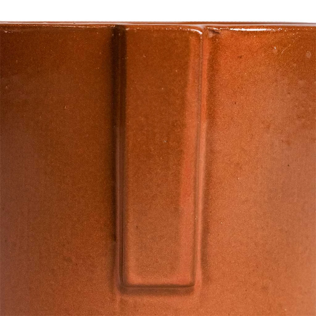 Aries Handles Plant Pot - Bright Rust 5 Aries Handles Plant Pot - Bright Rust - Image 3