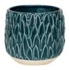 Arles Leaf Plant Pot - Teal 1 Arles Leaf Plant Pot - Teal -Hortology Plants Shop Arles Leaf Plant Pot Teal 17x17cm
