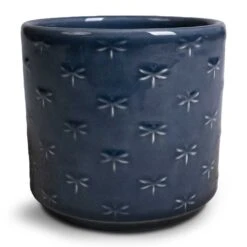 Arley Plant Pot - Blue Dragonfly -Hortology Plants Shop Arley Plant Pot Blue Dragonfly 12.5x13.5cm