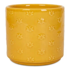 Arley Plant Pot - Yellow Bee -Hortology Plants Shop Arley Plant Pot Yellow Bee 12.5x13.5cm