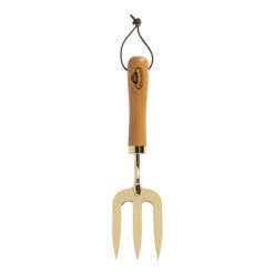 Beech Wood Fork - Gold Plated Stainless Steel