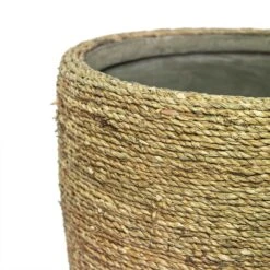 Ben Plant Pot - Straw Grass -Hortology Plants Shop Ben Plant Pot Straw Grass Close Up