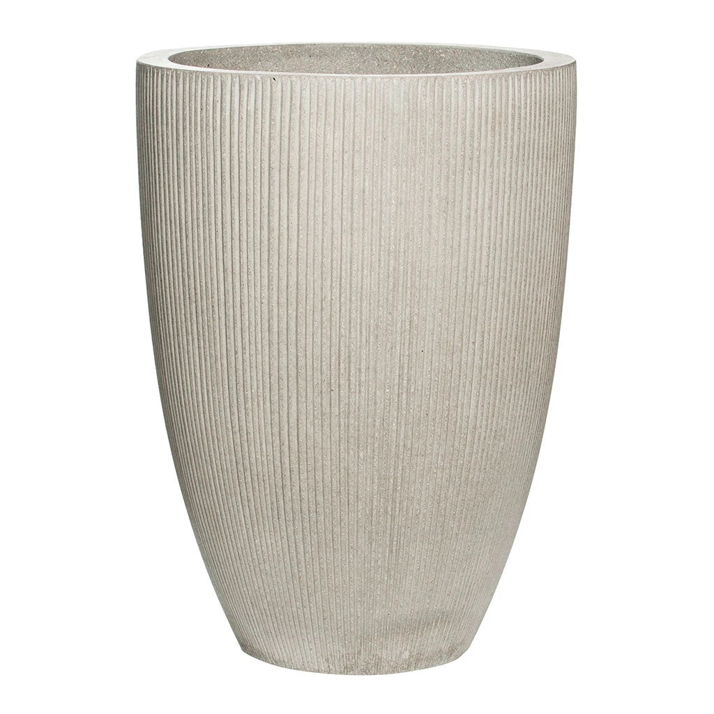 Ben Ridged Planter - Cement 3 Ben Ridged Planter - Cement