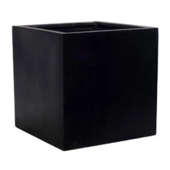 Block Natural Planter - Black -Hortology Plants Shop Block Natural Planter Black 30x30x30cm