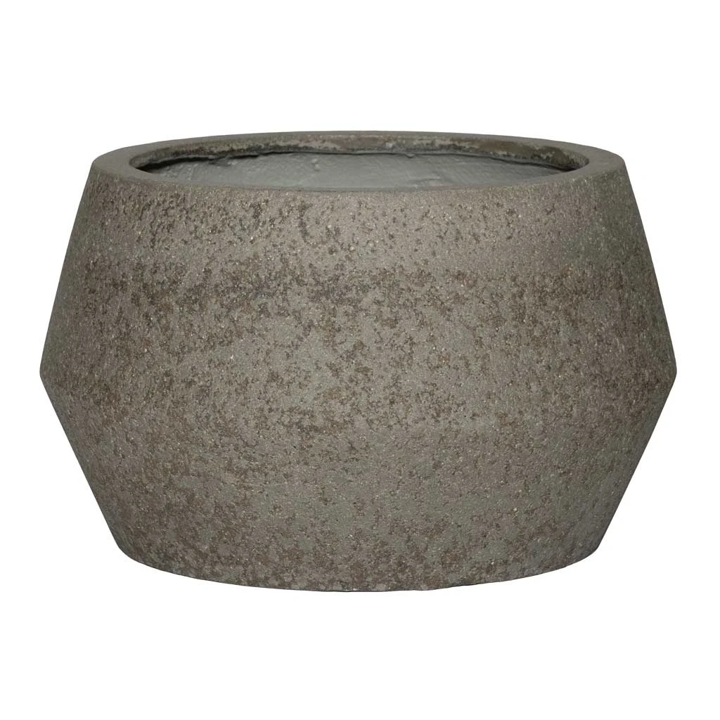 Harley Low Cement & Stone Plant Pot - Granite Grey 3 Harley Low Cement & Stone Plant Pot - Granite Grey
