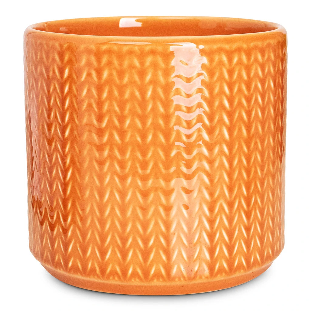 Chevron Plant Pot - Sienna 3 Chevron Plant Pot - Sienna