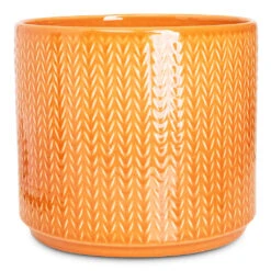 Chevron Plant Pot - Sienna 13 Chevron Plant Pot - Sienna -Hortology Plants Shop Chevron Pot Sienna 19x17cm