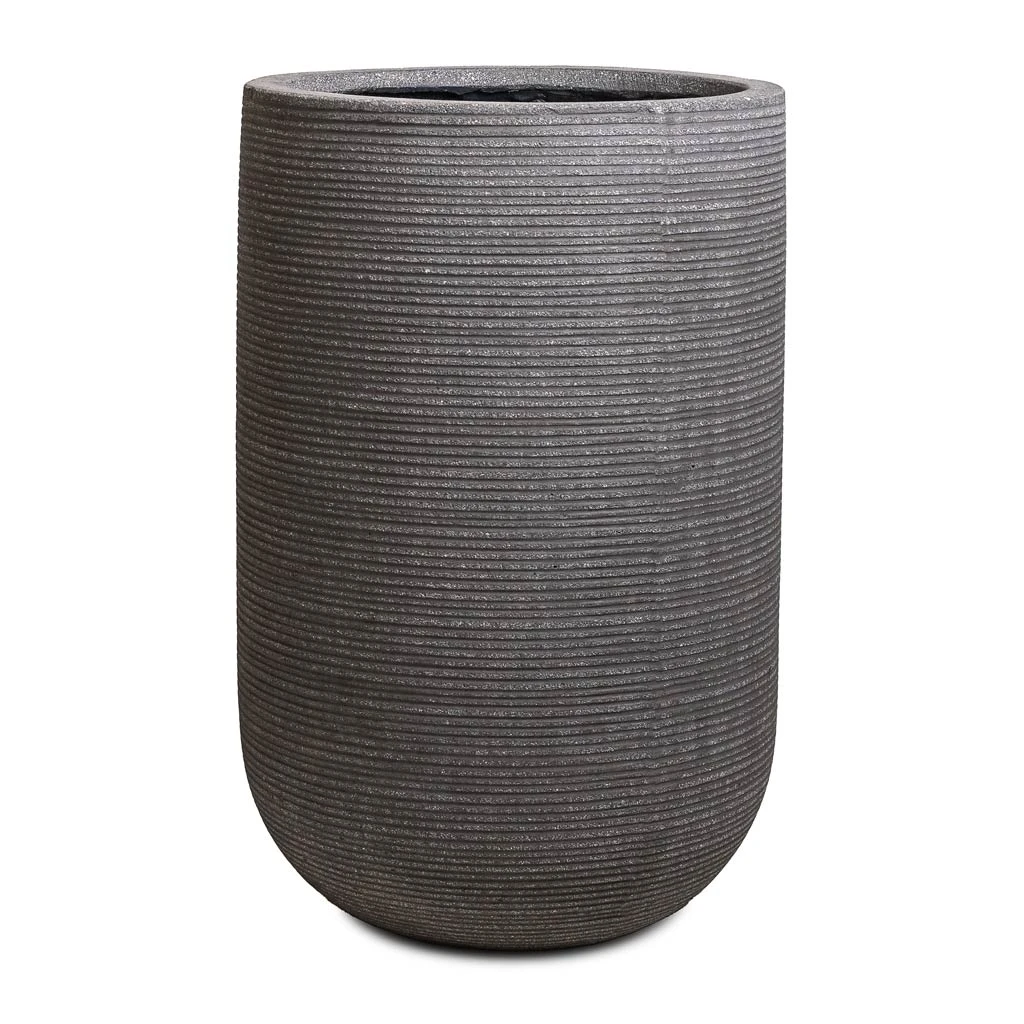 Cody Ridged Tall Planter - Dark Grey 12 Cody Ridged Tall Planter - Dark Grey - Image 10