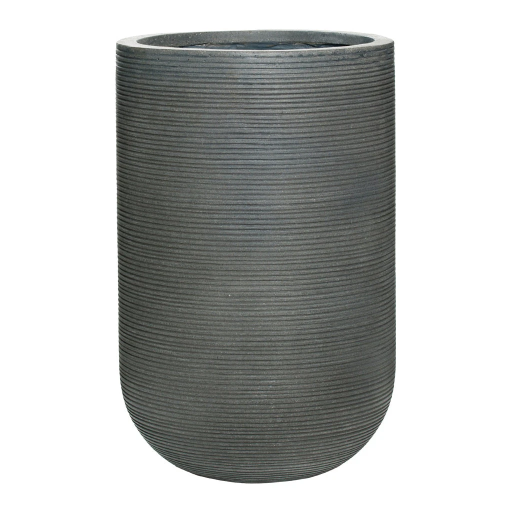 Cody Ridged Tall Planter - Dark Grey 3 Cody Ridged Tall Planter - Dark Grey