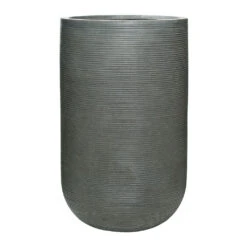 Cody Ridged Tall Planter - Dark Grey 28 Cody Ridged Tall Planter - Dark Grey -Hortology Plants Shop Cody Plant Vase Ridged Dark Grey 42x70cm