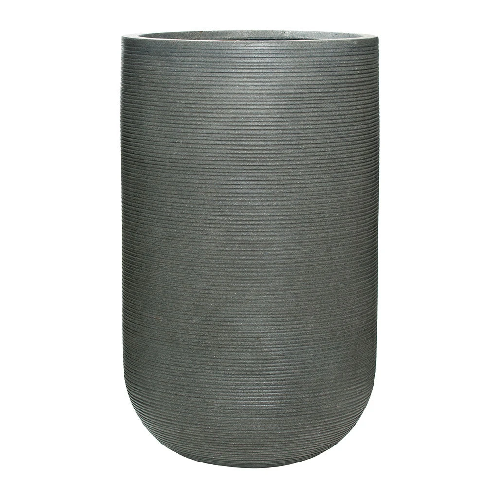 Cody Ridged Tall Planter - Dark Grey 9 Cody Ridged Tall Planter - Dark Grey - Image 7