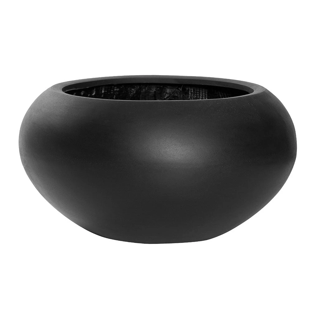 Cora Natural Bowl Planter - Black 6 Cora Natural Bowl Planter - Black - Image 4