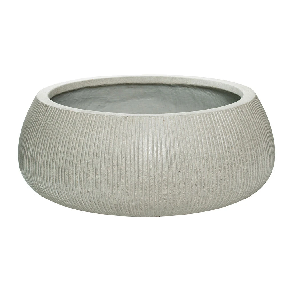 Eileen Ridged Plant Bowl - Cement 8 Eileen Ridged Plant Bowl - Cement - Image 6