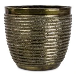 Elise Metal Plant Pot - Green
