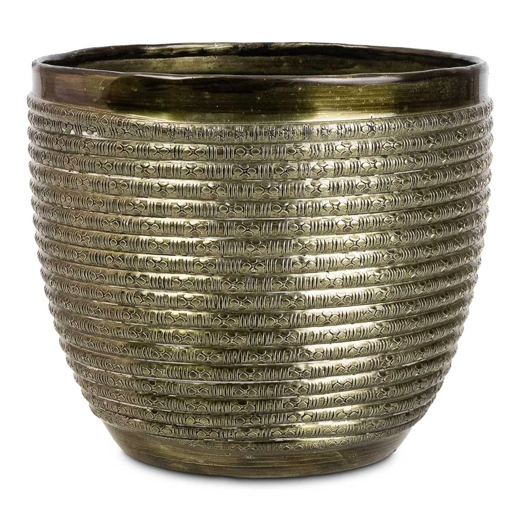 Elise Metal Plant Pot - Green 6 Elise Metal Plant Pot - Green - Image 4