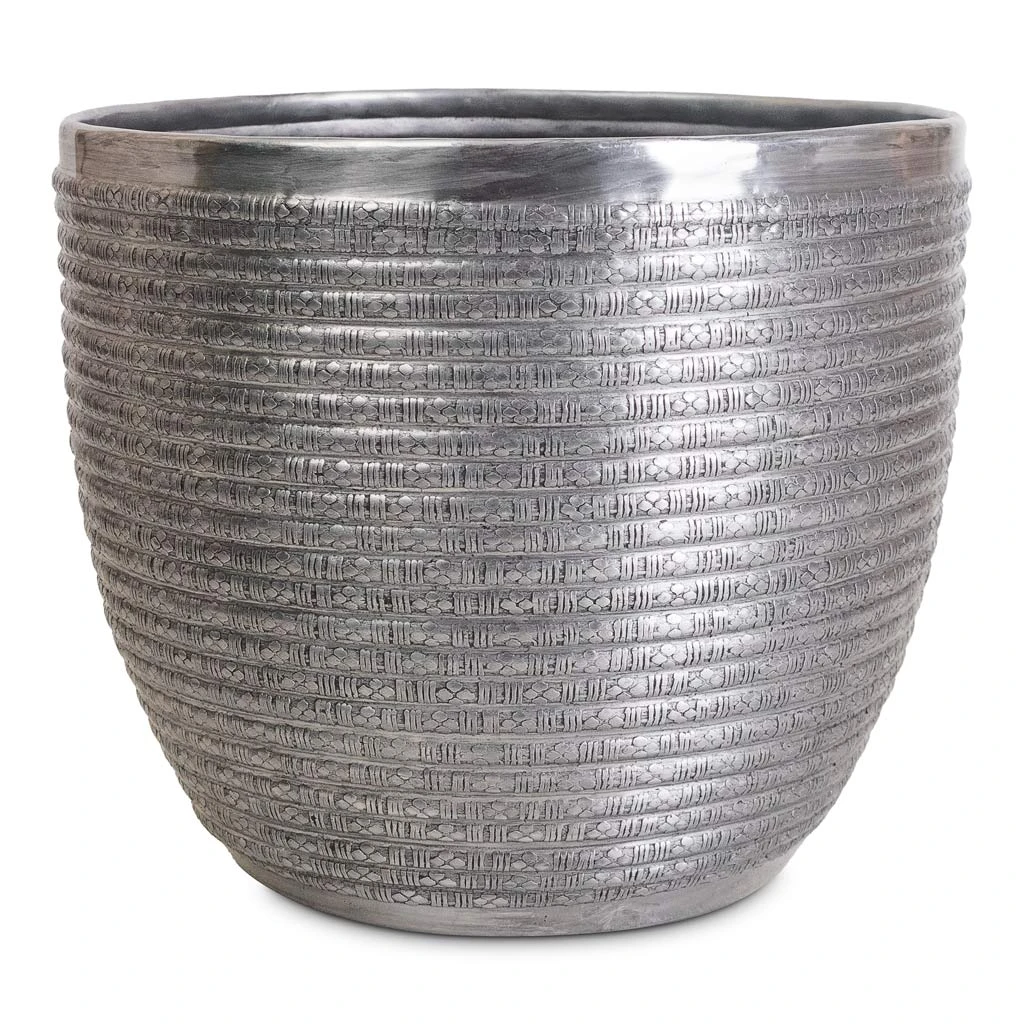 Elise Metal Plant Pot - Lead 3 Elise Metal Plant Pot - Lead