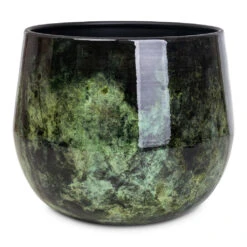 Emmie Metal Plant Pot - Mystic Green 21 Emmie Metal Plant Pot - Mystic Green -Hortology Plants Shop Emmie Metal Pot Mystic Green 23x20cm