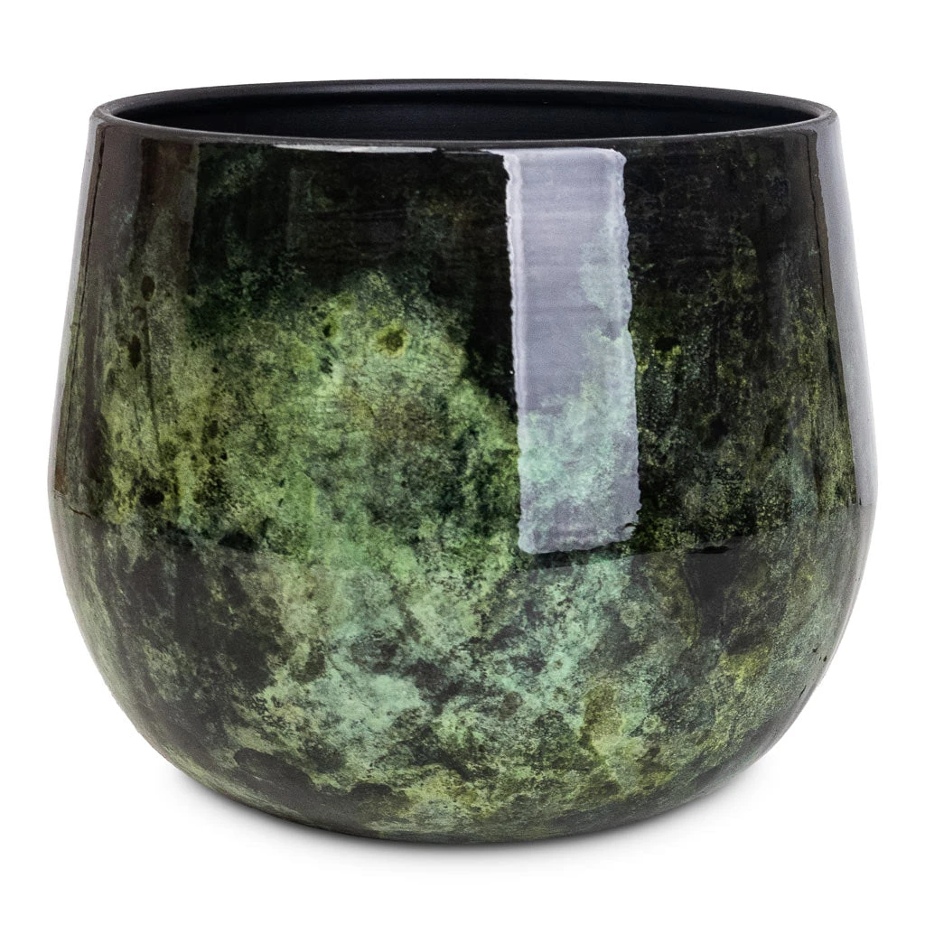 Emmie Metal Plant Pot - Mystic Green 10 Emmie Metal Plant Pot - Mystic Green - Image 8