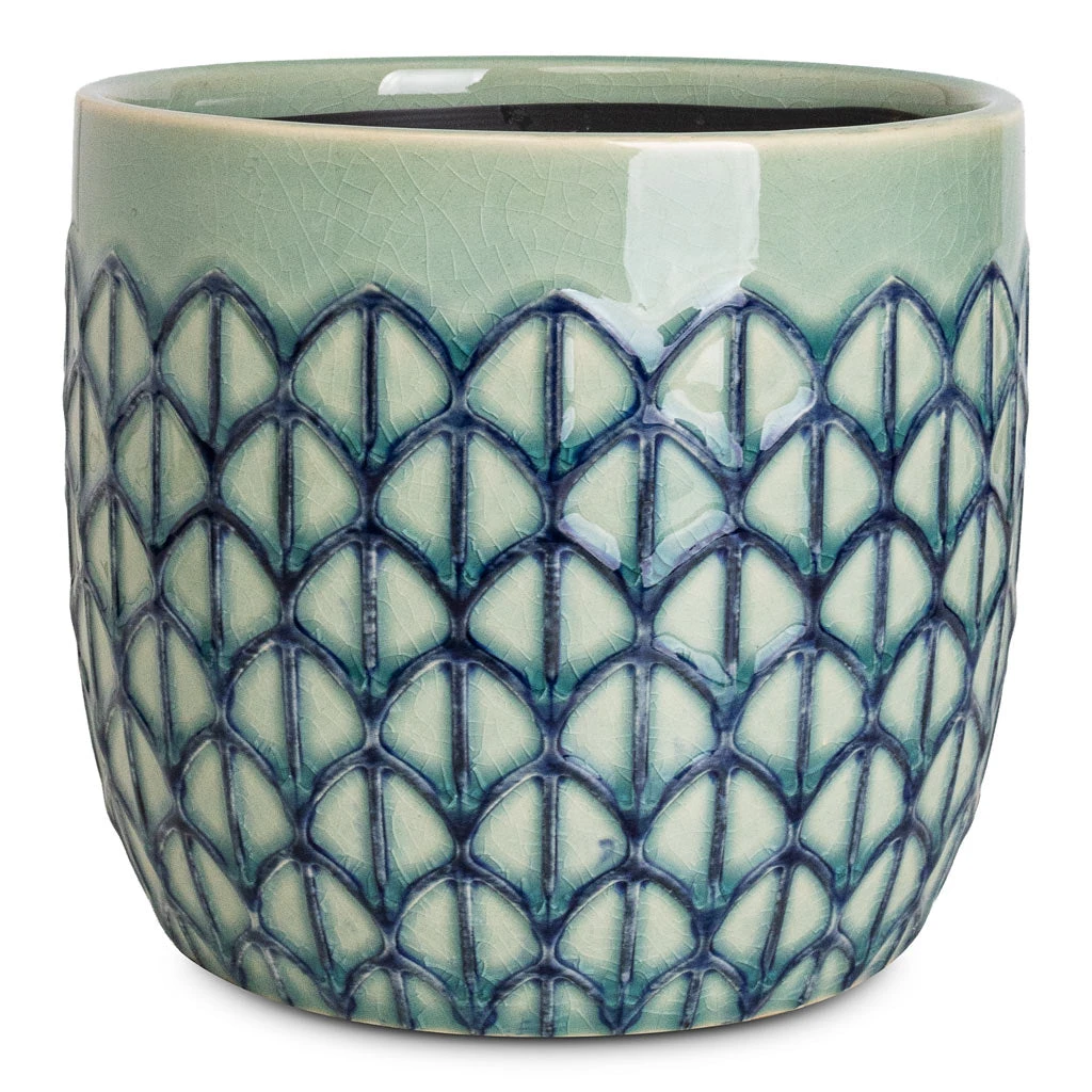 Geo Plant Pot - Jade Green 3 Geo Plant Pot - Jade Green