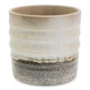 Gia Rippled Plant Pot - Stone Granite Dip