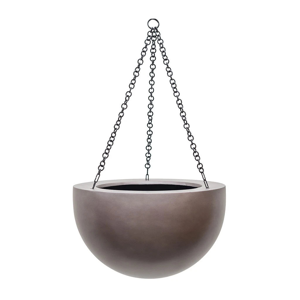 Gradient Hanging Plant Bowl - Matt Coffee 3 Gradient Hanging Plant Bowl - Matt Coffee