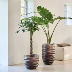 Gradient Lee Couple Planter - Matt Coffee -Hortology Plants Shop Gradient Lee Couple Planter Matt Coffee 1