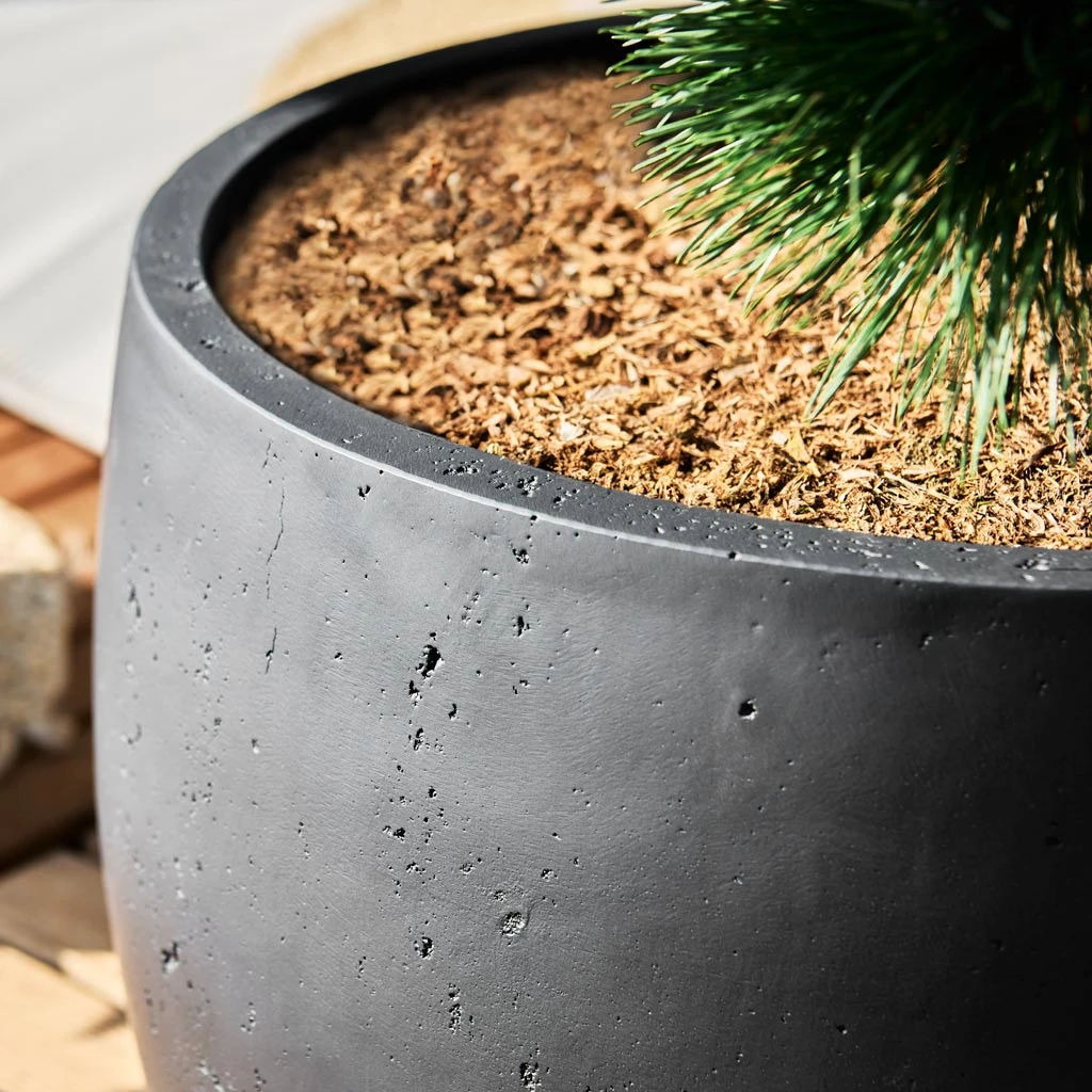 Grigio Egg Pot Planter - Anthracite Concrete 9 Grigio Egg Pot Planter - Anthracite Concrete - Image 7