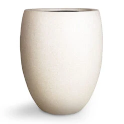 Grigio Tall Balloon Planter - Antique White Concrete -Hortology Plants Shop Grigio Tall Balloon Planter Antique White Concrete 40x50cm 1