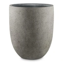 Grigio Tall Egg Pot Planter - Natural Concrete