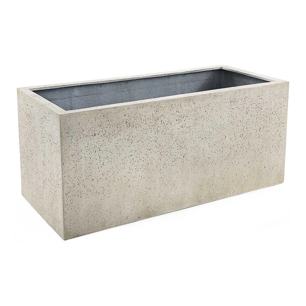 Grigio Trough Planter - Antique White Concrete 5 Grigio Trough Planter - Antique White Concrete - Image 3
