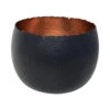 Hammered Bowl - Black With Copper -Hortology Plants Shop Hammered Bowl Black Copper30