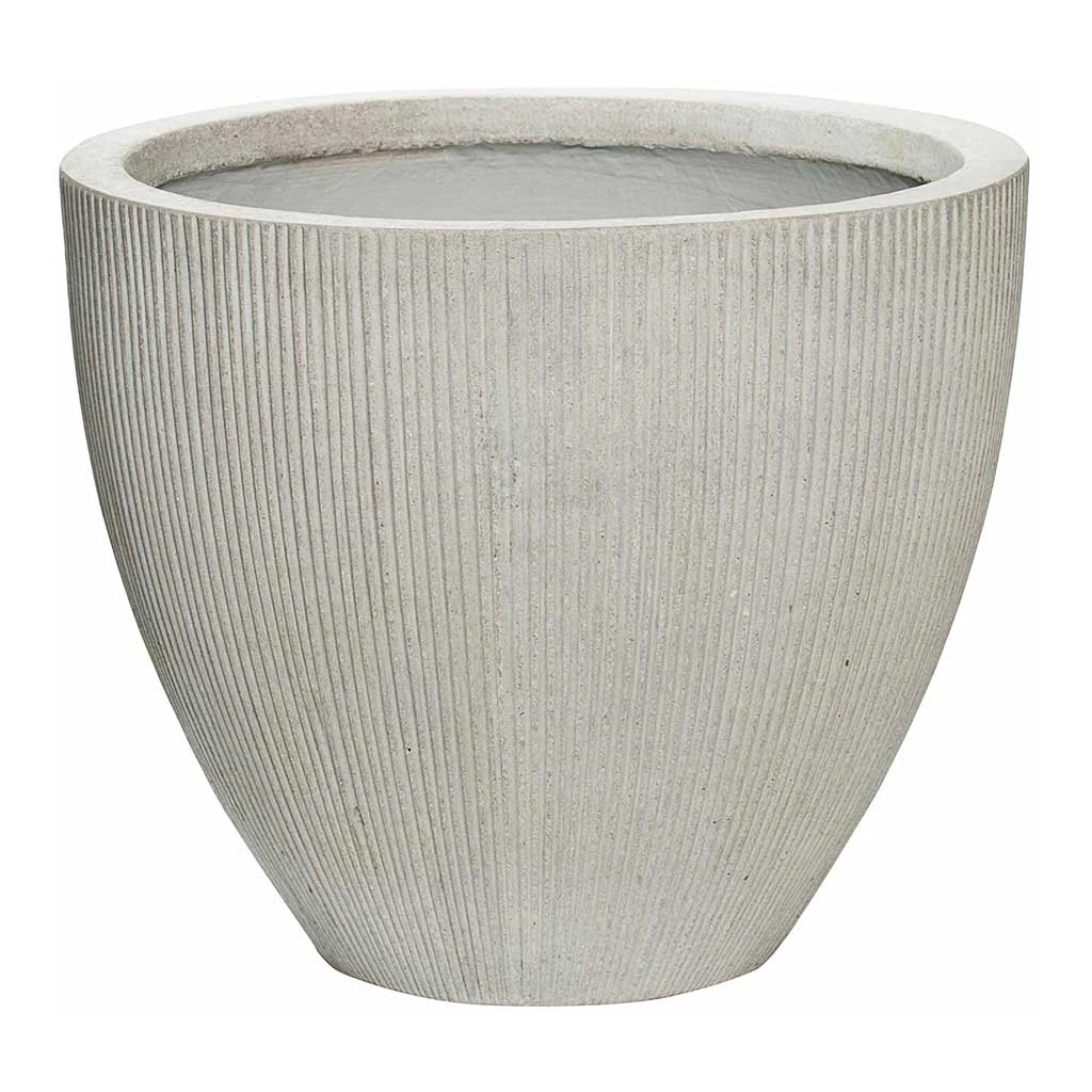 Jesslyn Ridged Plant Pot - Cement 3 Jesslyn Ridged Plant Pot - Cement