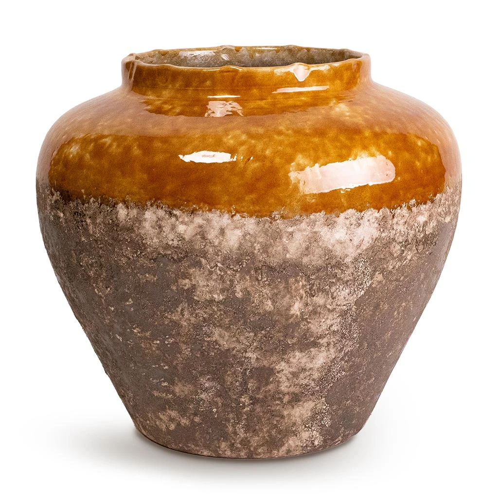 Lindy Jar Plant Pot - Ochre 3 Lindy Jar Plant Pot - Ochre