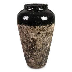 Lindy Bottle Plant Vase - Black