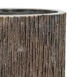 Luxe Lite Waterfall Cylinder Planter - Bronze 25 Luxe Lite Waterfall Cylinder Planter - Bronze -Hortology Plants Shop Luxe Lite Waterfall Cylinder Planter Bronze Close Up