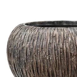 Luxe Lite Waterfall Globe Planter - Bronze -Hortology Plants Shop Luxe Lite Waterfall Globe Planter Bronze Close Up