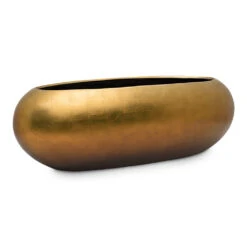 Metallic Boat Planter - Matt Honey 10 Metallic Boat Planter - Matt Honey -Hortology Plants Shop Metallic Boat Planter Matt Honey 75x30x25cm