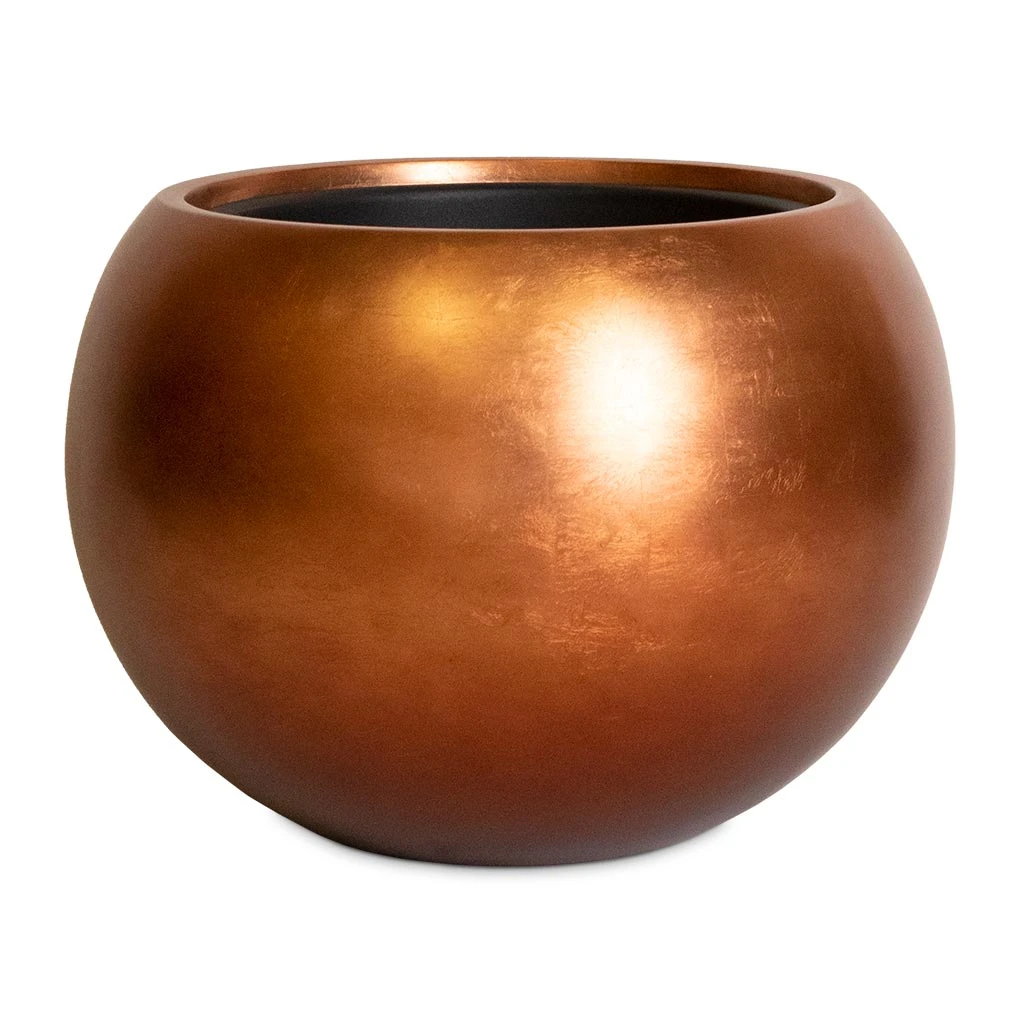Metallic Globe Plant Pot - Matt Copper 5 Metallic Globe Plant Pot - Matt Copper - Image 3