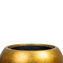 Metallic Globe Plant Pot - Matt Honey -Hortology Plants Shop Metallic Globe Plant Pot Matt Honey DETAILS