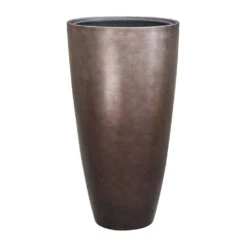 Metallic Partner Planter - Matt Coffee -Hortology Plants Shop Metallic Partner Planter Matt Coffee 49x90cm