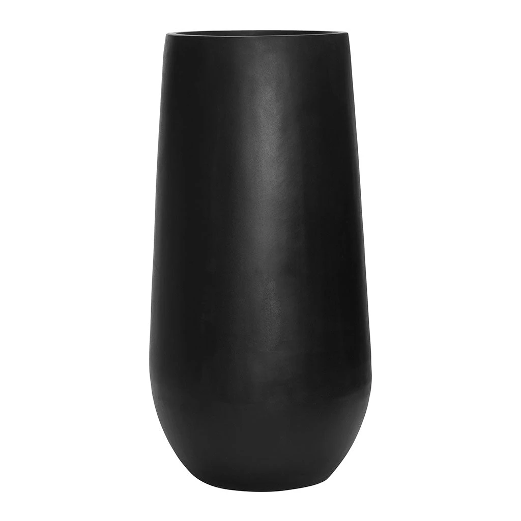 Nax Natural Tall Planter - Black 3 Nax Natural Tall Planter - Black