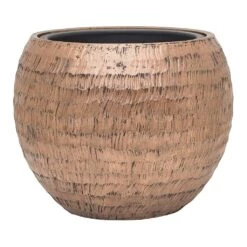 Opus Hammered Globe Planter - Gold