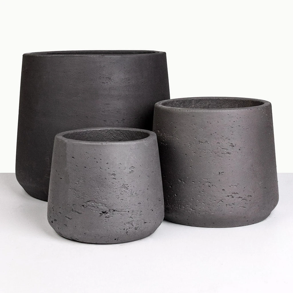 Patt Plant Pot - Black Washed 5 Patt Plant Pot - Black Washed - Image 3