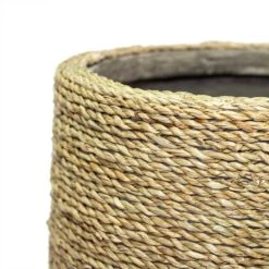 Patt Plant Pot - Straw Grass -Hortology Plants Shop Patt Plant Pot Straw Grass Close Up