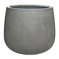 Pax Ridged Planter - Dark Grey